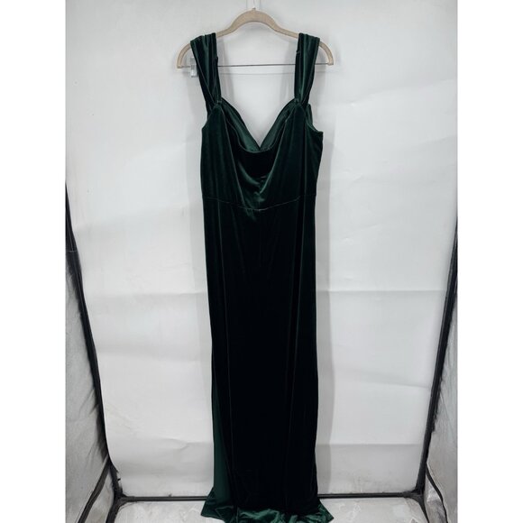 Revelry Sienna Velour Maxi Dress Women Plus Size 20 Emerald Green Festive - Picture 3 of 10